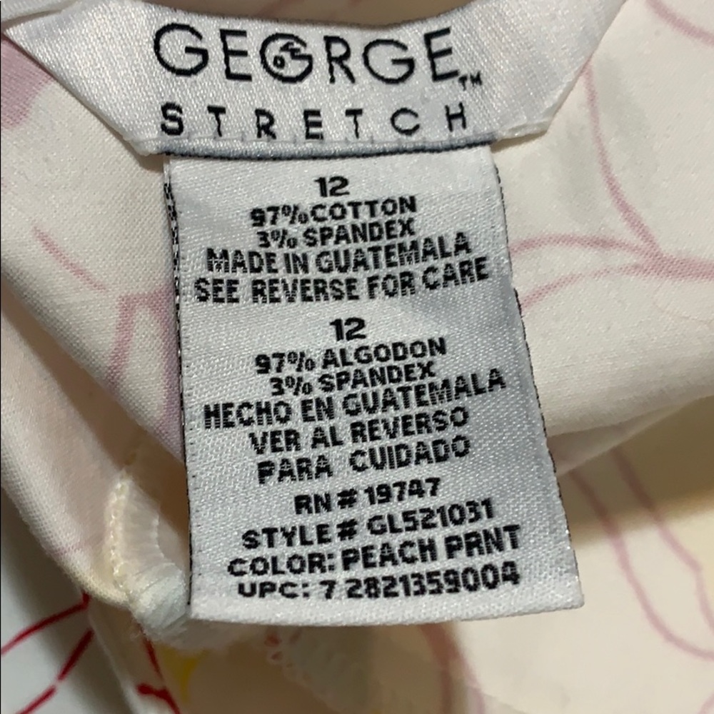George Yellow & Pink Floral Stretch Mini Skirt 12 - Picture 2 of 7